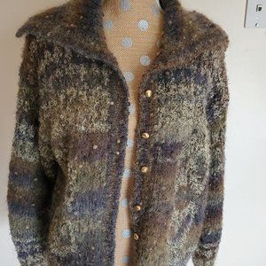 Adrian- Avery Wool/Mohair/cotton Blend Sweater Handmade